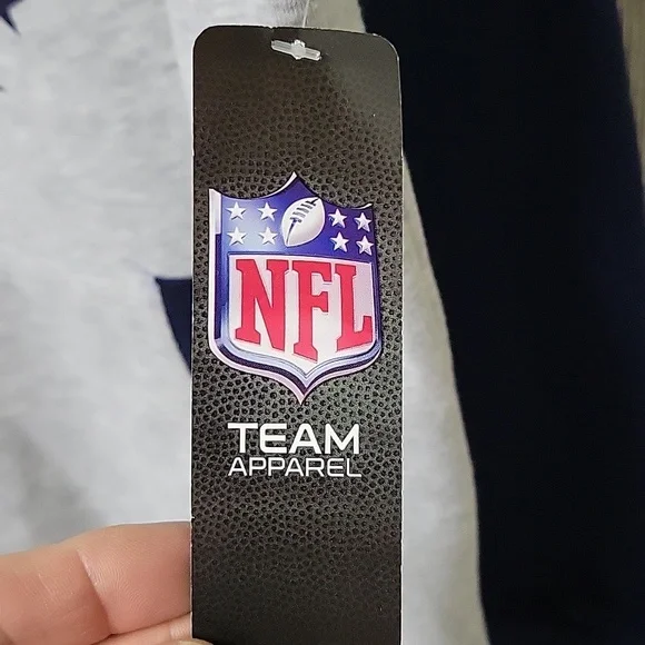 NFL Team Apparel New England Patriots Gray and Blue Hoodie Size Large NWT - Picture 5 of 14